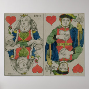 Design for playing cards, c.1810 poster