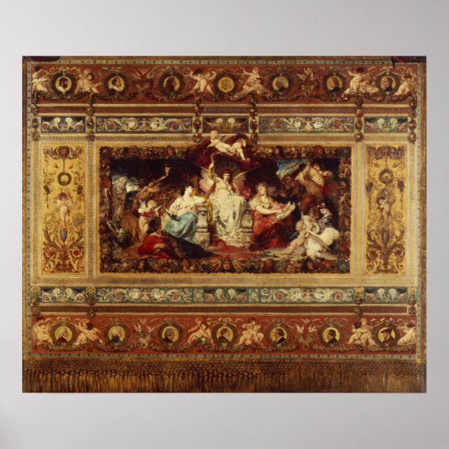 Design for the curtain at the Dresden opera Poster (Front)