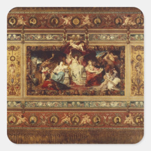 Design for the curtain at the Dresden opera Square Sticker