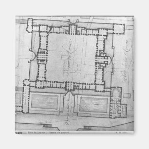 Design for the eastern buildings of the Louvre Magnet