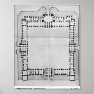 Design for the eastern buildings of the Louvre Poster
