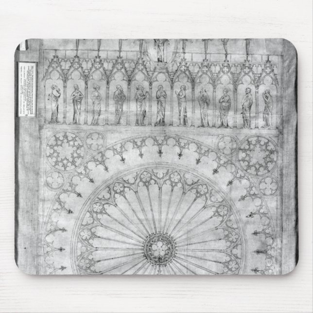 Design for the rose window and gallery of mouse pad (Front)