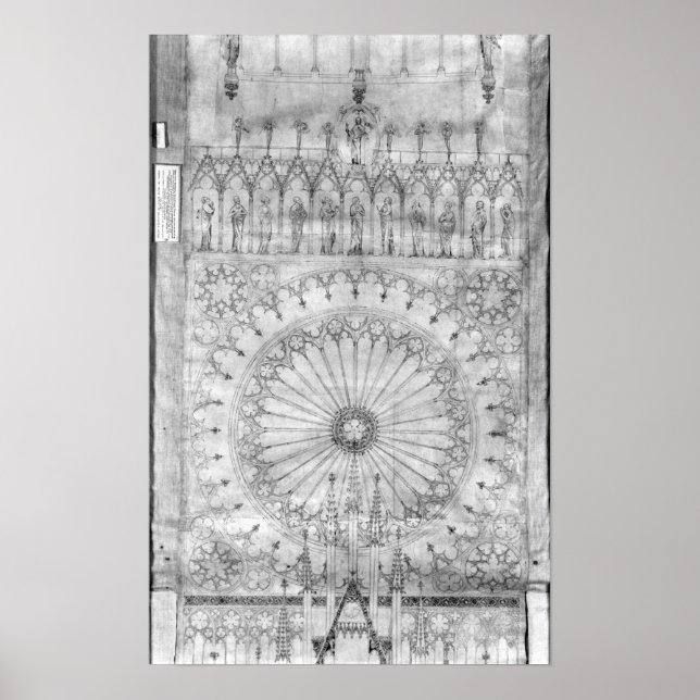 Design for the rose window and gallery of poster (Front)