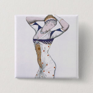 Design from A Fantasy of Modern Costume, 1912 (col 15 Cm Square Badge