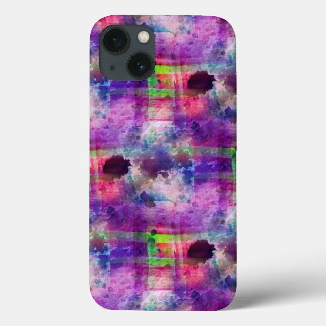 Design green, purple texture watercolor Case-Mate iPhone case (Back)