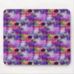 Design green, purple texture watercolor mouse pad