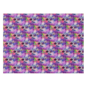 Design green, purple texture watercolor tablecloth