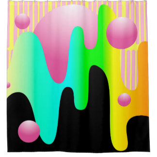 design illustration frame with circle conceptart,  shower curtain