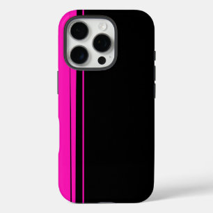 Design in Pink and Black iPhone 16 Pro Case