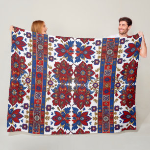 Design inspired by Serbian ethnic seamless 8 Fleece Blanket