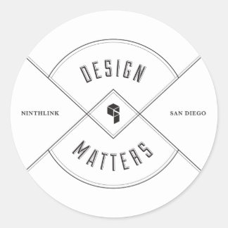 design matters classic round sticker