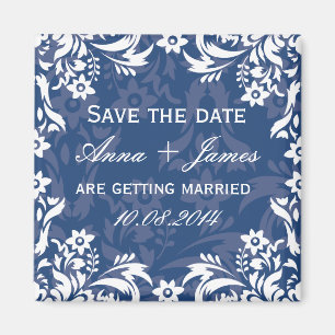 DESIGN No.2 Save the date magnet - NAVY