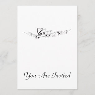 Design Of A Twisting Musical Score Invitation