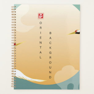 Design of elegant crane birds Planner