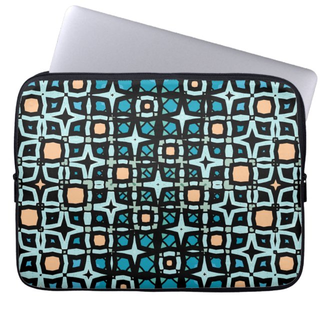 Design of Mediterranean Tiles Laptop Sleeve (Front)