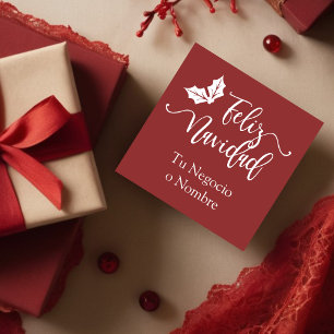 Design of Merry Christmas Typography and Acebo Rubber Stamp