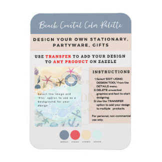 Design Own Beach Coastal Nautical Magnet