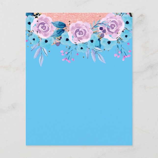 Design OWN Girly Party Event Wedding Birthday Flyer (Back)