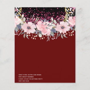Design Own Pink Floral Event Business Stationery Flyer
