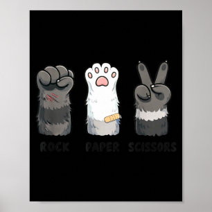 Design Racoon Paw Humour Rock Paper Poster
