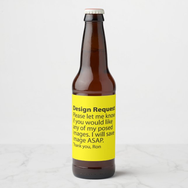Design Request Beer Bottle Label (Front)