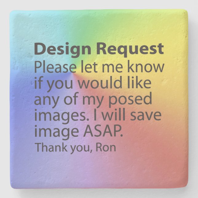 Design Request Marble Stone Coaster (Front)