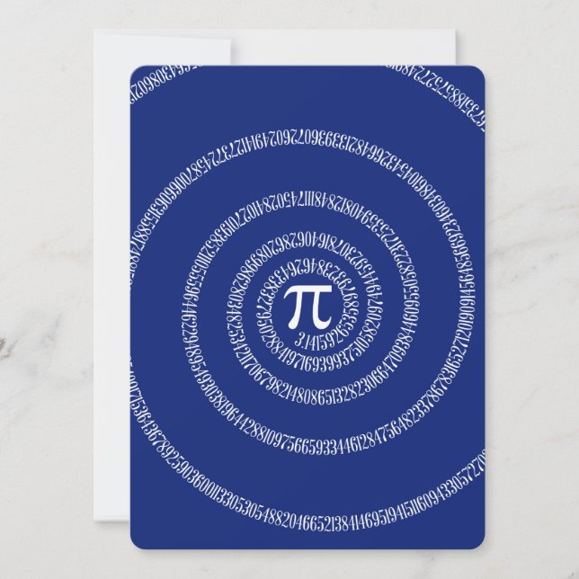 Design Spiral for Pi on Navy Blue (Front)