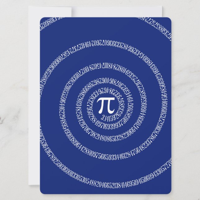 Design Spiral for Pi on Navy Blue (Front)