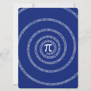 Design Spiral for Pi on Navy Blue