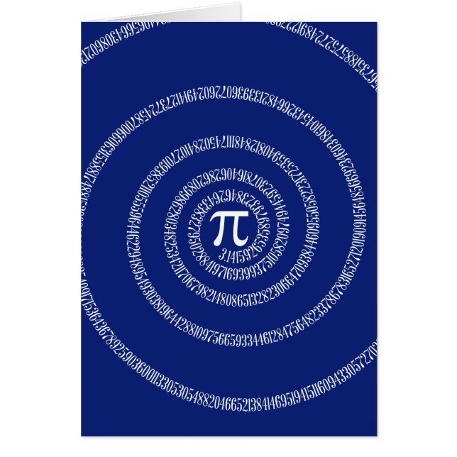 Design Spiral for Pi on Navy Blue (Front)