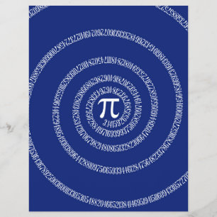 Design Spiral for Pi on Navy Blue Flyer
