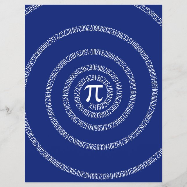 Design Spiral for Pi on Navy Blue Flyer (Front)