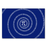 Design Spiral for Pi on Navy Blue