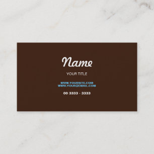 Design Stylish and Contemporary (Chocolate) Business Card