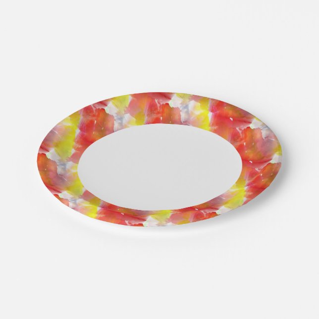 Design texture watercolor background paper plate (Angled)