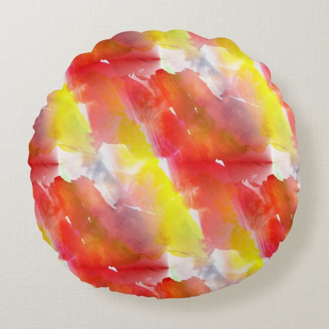 Design texture watercolor background round cushion (Front)