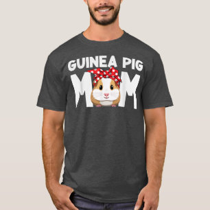 Design The Guinea Pig Mum With Pink Bow So Cute T- T-Shirt