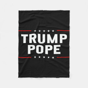 Design Trump Pope Fleece Blanket