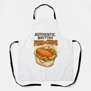 Design Vintage “Authentic British Fish & Chips” Apron