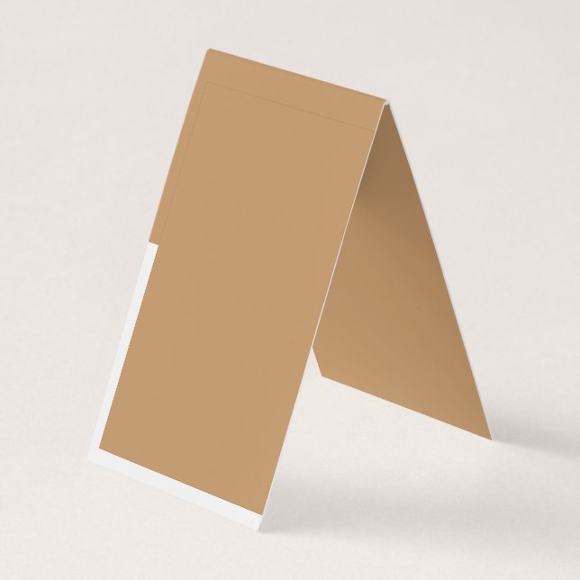 Design with a Brown Background and White Border Business Card (Back)