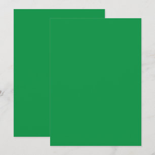 Design with a Green Background and White Border Thank You Card