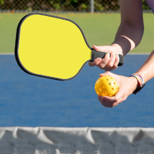 Design with a Yellow Background and Black Border Pickleball Paddle