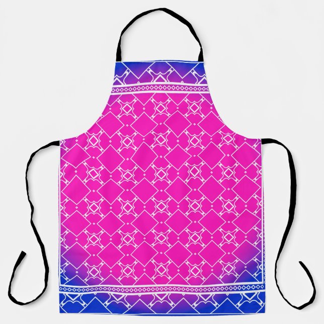 Design with abstract hand drawn geometric pattern  apron (Front)