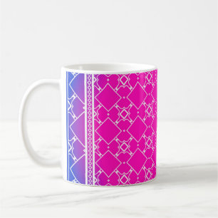 Design with abstract hand drawn geometric pattern  coffee mug