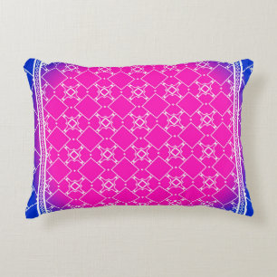 Design with abstract hand drawn geometric pattern decorative cushion