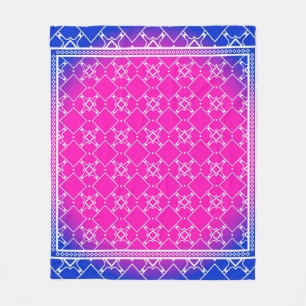 Design with abstract hand drawn geometric pattern fleece blanket