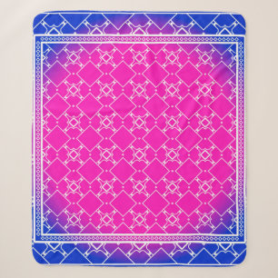Design with abstract hand drawn geometric pattern sherpa blanket