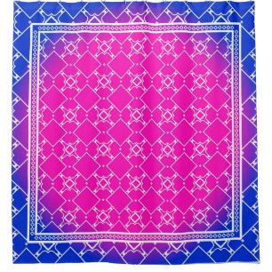 Design with abstract hand drawn geometric pattern shower curtain