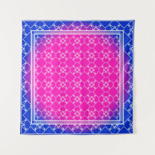 Design with abstract hand drawn geometric pattern tapestry