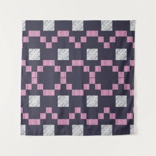 Design with manual hatching. Ethnic boho ornament. Tapestry
